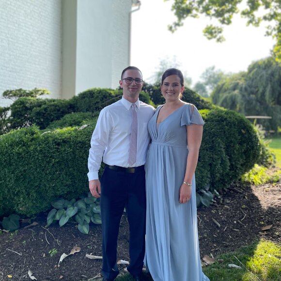 Azazie Reverie Dusty Blue Bridesmaid Dress - Picture 5 of 5